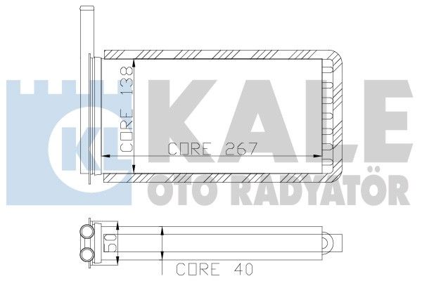 KALE OTO RADYATÖR Теплообменник, отопление салона 104700